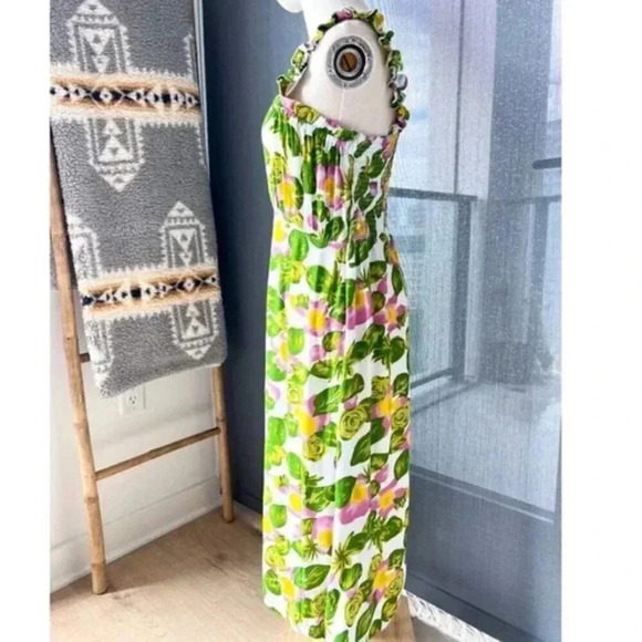 Faithfull The Brand Mae Steffy Floral Print Sleeveless Summer Midi Dress Large - Picture 4 of 9